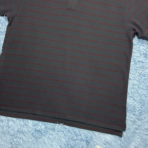 VINTAGE L.L Bean Striped Double Polo Shirt Size XL Mens Regular Blue Red Retro - Picture 4 of 8